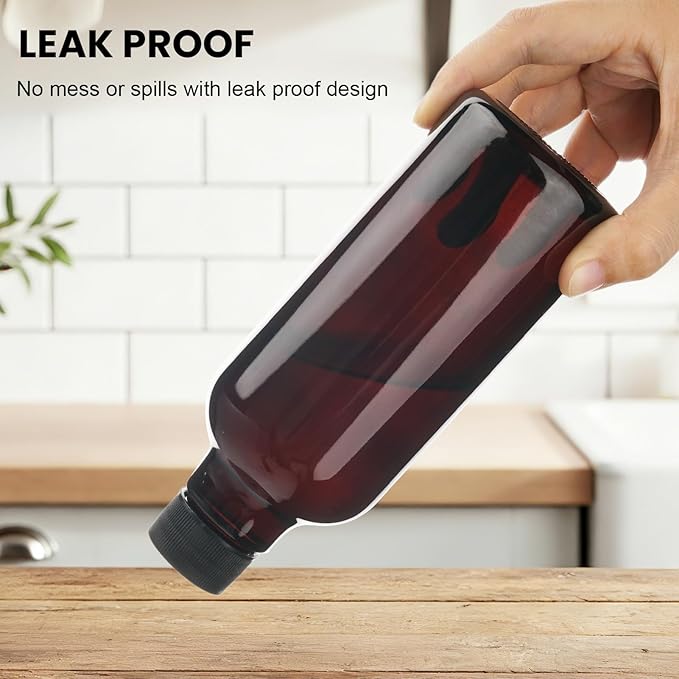 Glass Spray Bottles 12oz Empty Spray Bottle Mist/Stream Spraying Small Refillable Containers for Hair Care, Cleaning Solutions, Plants, Essential Oils 1 Pack (Brown-1, 12oz)