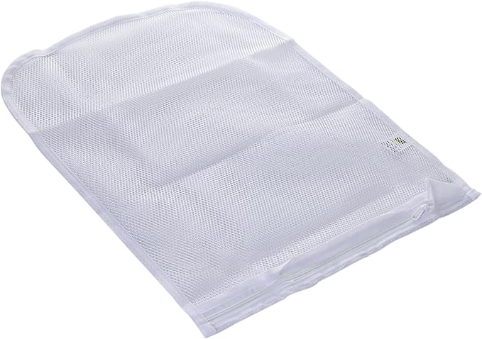 PRO MART INDUSTRIES Sweater Wash Bag With Zipper Closure White Mesh Polyester