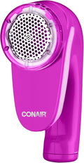 Conair Fabric Shaver and Lint Remover, Battery Operated Portable Fabric Shaver, Pink