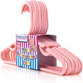 HANGERWORLD Toddler Hangers for Baby Nursery and Children's Closet Clothes Storage (10 Pack, Pink)