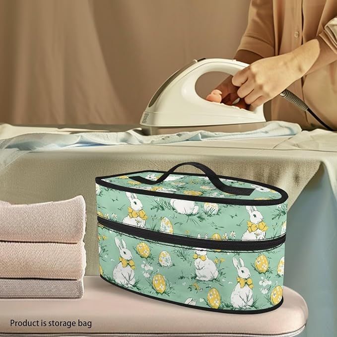 Easter Bunny Eggs Iron Portable Storage Bag for Travel Full Size Irons Tote Bags Compatible with Mini Project Steam Irons Portable Iron Protective Cover