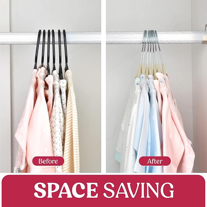 LDC Ivory Velvet Hangers 50 Pack - Premium Non-Slip Clothes Coat Pants Felt Hanger for Closet - Heavy Duty Space Saving 360° Swivel Hook Hangars - Ivory