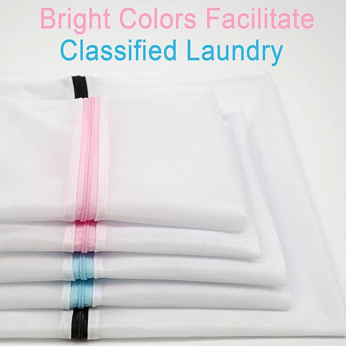 Casaphoria 5Pcs Bra Laundry Bags for Washing Machine, Large Travel Lingerie Laundry Bags for Dirty Clothes, Underwear Mesh Wash Bags for Delicates