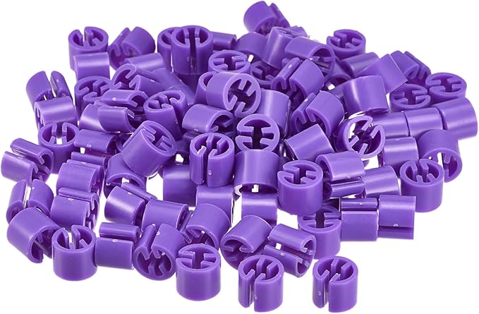 MECCANIXITY Clothes Hanger Marker Blank Fit 3.5mm Rod for Garment Color Coding Purple Count 300