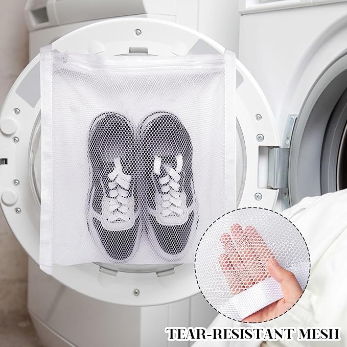 2 Pack Dryer Bag for Shoes, 16.3x16.3 Inch, Shoe Dryers for Sneakers, Shoe Drying Bag for Dryer with Zipper and Strap for Most Dryers Door