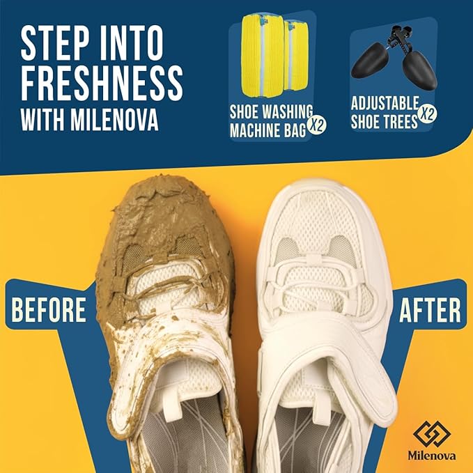 Shoe Washing Machine Bag – Laundry Shoe Bag for Washer and Dryer, Sneaker Washing Machine Bag, Shoe Dryer Bag, Shoe Cleaning Bag, Shoe Laundry Bag for Sneakers and Delicate Shoes (GREY)