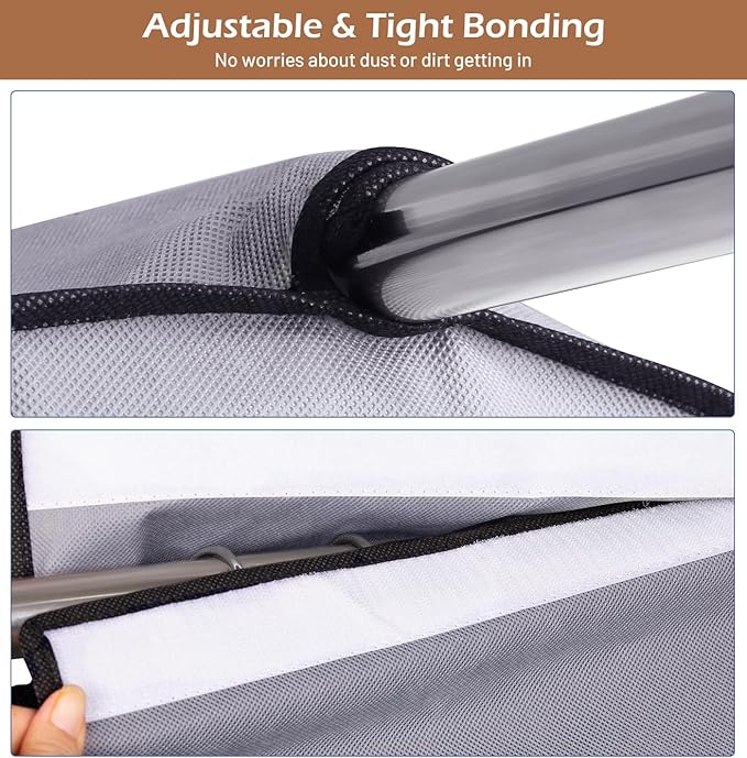 MISSLO 35" Clear Garment Bags for Hanging Clothes Fully Enclosed Coat Covers for Closet Storage with Large Clear Window and 3 Zippers (Rack not included), 2 Packs