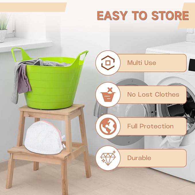 3PCS Bra Washing Bag,Bra Bag for Washing Machine,Mesh Wash Bag for Bras with Zipper,Large Laundry Bag for Bras Women Lingerie