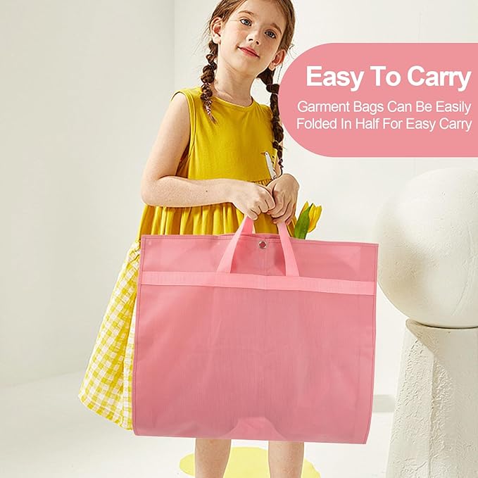 1 Pack Garment Bag for Travel Storage,Dance Costumes Bag,Garment Bag For Dancers,Kids Girls Garment Bags for Hanging Clothes,Dance Recital Bags,40Inch Cheer Uniform Garmet Bag