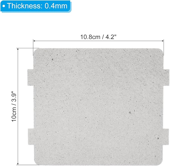 PATIKIL 4.2 x 3.9 Inch Microwave Waveguide Cover, 4pcs Universal Microwave Mica Plates Sheet 0.4mm Thick Replacement Part Heat Insulation for Microwave Oven