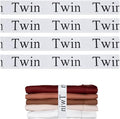 4PCS Bed Sheet Organizer Bands, Storage Labels and Sheet Keepers for Linen Closet - Elastic Bedding Straps for Foldable Bed Sheet, Pillow Case, Duvet (Twin)
