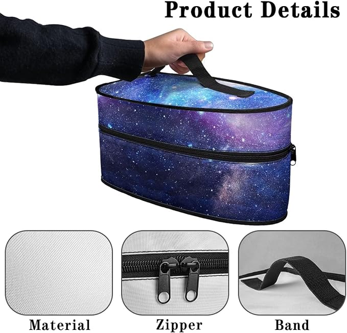 Starlight Print Steam Iron Storage Case Fits Traveling Outing Decorative Colorful Iron Portable Storage Bag with Zipper Handle