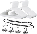 VECELO 50 Pack Plastic Hangers-Clothes Hangers Set with Shoulder Non Slip Notches for Closet Space Saving-Heavy Duty Coat Hanger,White