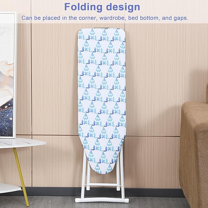 42 inch Wide Ironing Board,with Folding Legs,Height Adjustable Smooth Edge Good Load-Bearing Non-Slip Wear Resistant Ironing Clothes Suitable for Home,Household, Office, Bathroom, Dorm, etc