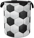 Hexagon Football Laundry Basket Collapsible Laundry Hamper, Oxford Cloth Storage Bin for Room/Bathroom/Bedroom/Dormitories 16" X 20.8"
