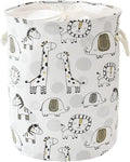 INough Kids Laundry Basket Extra Large Baby Hamper for Nursery, 58L Kids Baskets for Nursery Stuffed Animal Storage Basket, Canvas Clothes Hamper Toy Basket for Boys Foldable Laundry Hampers (Giraffe)