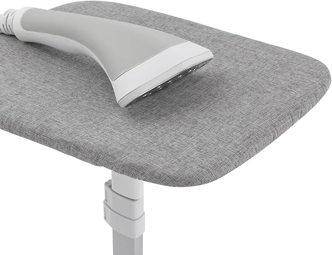 Standing Garment Steamer with Ironing Board,Adjustable Height Standing Steamer - 1.4L Water Tank,Fast Heats in 45s, Double-Insulated Steam Hose (White)