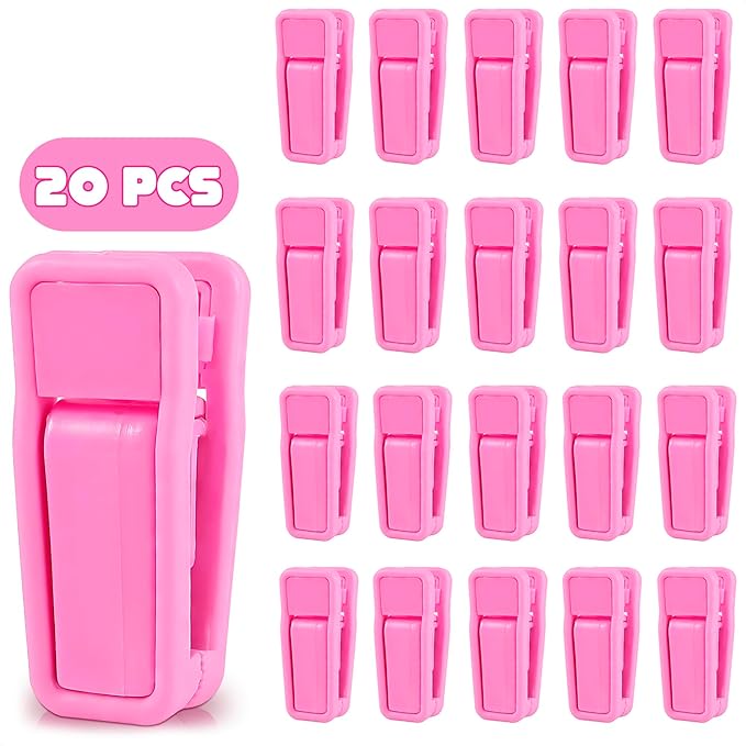20Pcs Baby Hanger Clips for Baby Clothes - Baby Hangers Clips Pink Clothes Pins Kids Hangers Clips for Hanging Clothes Hanger Clips for Velvet Hangers - Plastic Clips Pink Clips for Hangers Pant Clips