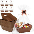 20PACK Baskets for Gifts Empty, 10x12”Thick Brown Gift Basket with Handles