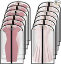 Clear Garment Bags for Hanging Clothes,48" Suit Bags for Closet Storage,12 Pack Garment Bags for Storage,Breathable Lightweight Dust Proof Cover with Study Full Zipper for Coats,Jackets
