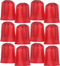 Woanger 12 Pack 28 x 45 Inch Extra Large Laundry Bags Bulk Washable Travel Laundry Bag with Drawstring Closure Large Dirty Clothes Organizer for College Dorm Home Hotel Camping(Red)