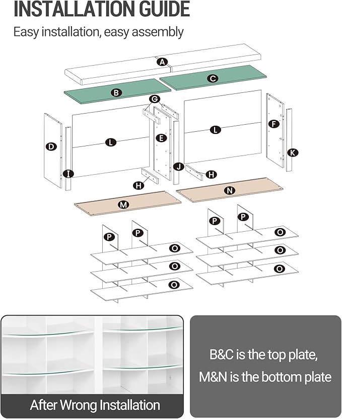 Shoe Storage Bench with Cushion, Entryway Storage Bench with 24 Cubbies, 9.5" Widened Organizer Cabinet, Long Cubby Rack for Living Room, Bedroom, Entryway, White SB32403GY