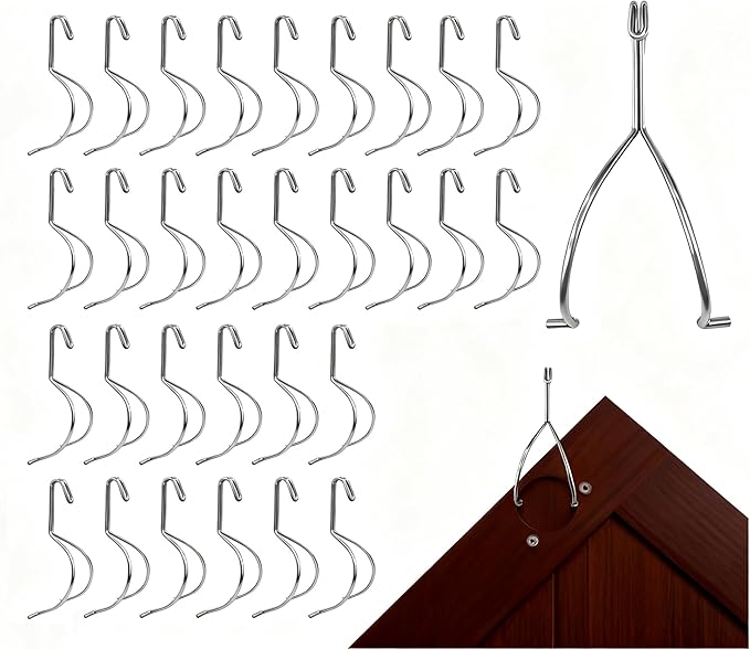 30Pack 5.2″Long Cabinet Door Paint Hangers Rack-No-Drill 304 Stainless Steel Paint Drying Rack for Wood Working Tools Accessories,Universal Size Metal Spray Painting Refinishing Hooks drying rack (30)