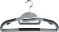 Simplify 8 Pack Ultimate Hanger | S-Shape Collar Saver | Ultra-Thin | Non-Slip | Accessory Bar | Belts | Scarves | Ties | Tank Top | Closet Organization | Light Grey