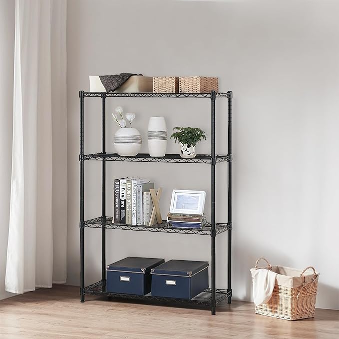 YRLLENSDAN Heavy Duty 4-Tier Wire Shelving Unit – NSF Certified Adjustable Metal Storage Rack for Kitchen, Garage, Pantry – 1000 lbs Capacity – 36" W x 14" D x 54" H ﻿