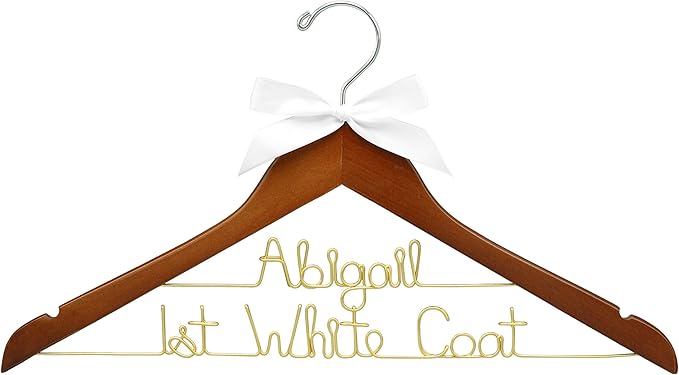 First White Coat Hanger, Pharmacist New Doctor Gift, PhD Gift, White Coat Ceremony, Medical School Graduation