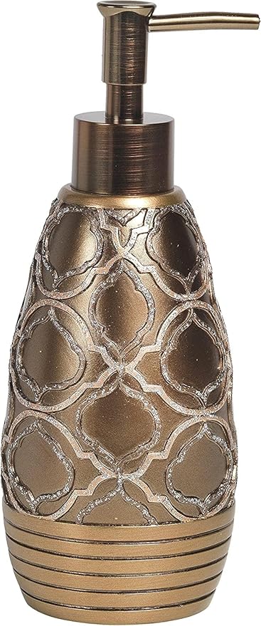 Zahari Home Spindle Stylish Soap Dispenser Set - Modern Print Design for Kitchen and Bathroom - Lotion Pump, Dish Soap, Hand Sanitizer, Hand Soap - Cute and Practical