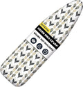 Ironing Board Cover and Pad 15"x54" Extra Thick Natural Cotton, Scorch and Stain Resistant Padding, Standard Size Iron Board Cover with Fasteners Heavy Duty Elastic Edge, Heatproof Foliage