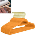 Velvet Hangers,Felt Hangers,Non-Slip Clothes Hanger, Multifunctional Space Saving Clothes Hangers for Wedding Dress & Dress Clothes(Orange 1,30pcs)
