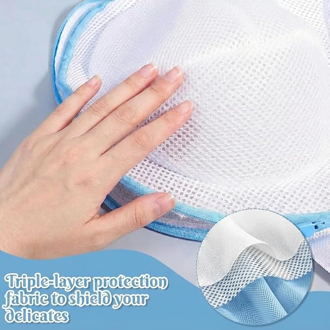 6 Pack Bra Laundry Bags for Washing Machine, Lingerie Bag for Washing Delicates Underwear Brassiere, Bra Washer Protector for Laundry, Suitable for A-D Cups