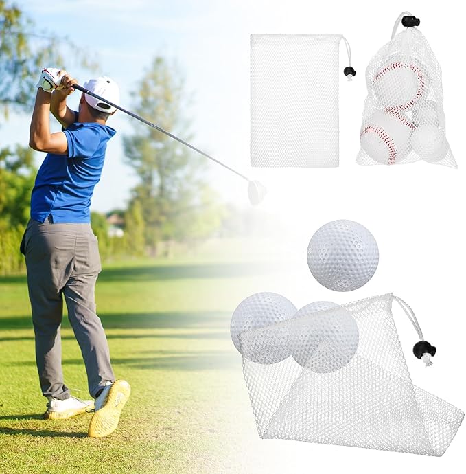 6 x 8 in Small Mesh Laundry Bags with Drawstring [6PCS] - Durable Mesh Bags with Cord Lock for Laundry & Soap &Small Balls - [White]