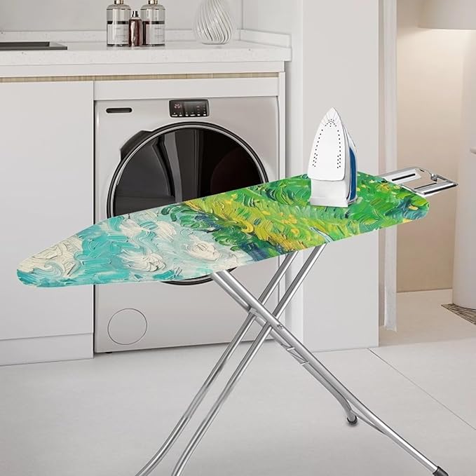Flashideas Van Gogh Wheatfield Ironing Board Cover and Pad Standard Size Ironing Board Cover and Pad Ventilate Extra Wide Ironing Pad for Table Modern Design