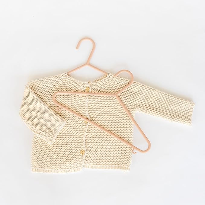 3 Sprouts Wheat Straw Plastic Hangers - 30-Pack Eco-Conscious Toddler Hangers for Child & Baby Clothes, Coats - Kid Closet Hanger Ideal for Small Girls, Boys, Children & Kids - Speckled Pink