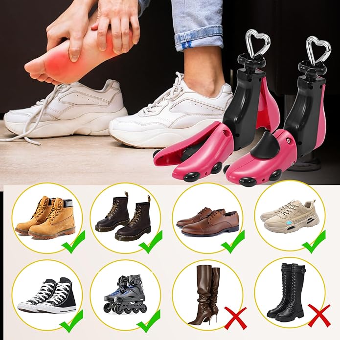 Shoe Stretcher For Women Men,Boot Stretcher Women Men,Shoe Expander Widener Stretch Length Width