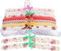 Unomor 10 Pack Cloth Coating Hangers 14.96In Non-Slip Pastoral Floral Clothes Hangers for Jackets Dresses Suits and Laundry Organization