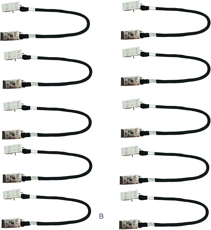 Hat Windy Clips for Boating,Hat Rides Cap Retainer for Fishing,Hat Keeper and Eyewear Holder,Pack of 10 pcs Black