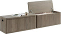SICOTAS Storage Bench 80.4" Wide Shoe Bench with Lift Top Large Wooden Storage Chest Trunk Modern Blanket Chest with 4 Safety Hinges & Seating for Bedroom Entryway Living Room Hallway