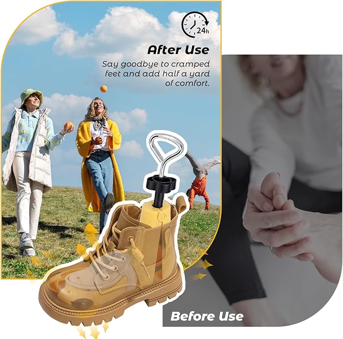 2Piece Shoe Stretcher Boot Stretcher for Men Women,Adjustable Length Width Height Expander for Wide Feet & Instep