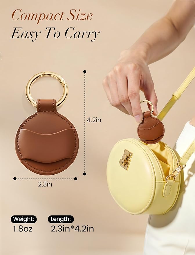 Niveaya Upgraded Magnetic Hat Clip for Hanging Sunglasses, 2-Pack Stylish Hat Clip for Travel Bag Luggage Backpack, Strong Magnet Hat Holder, Hands-Free, Beach Cruise Vacation Essentials, Brown+Brown
