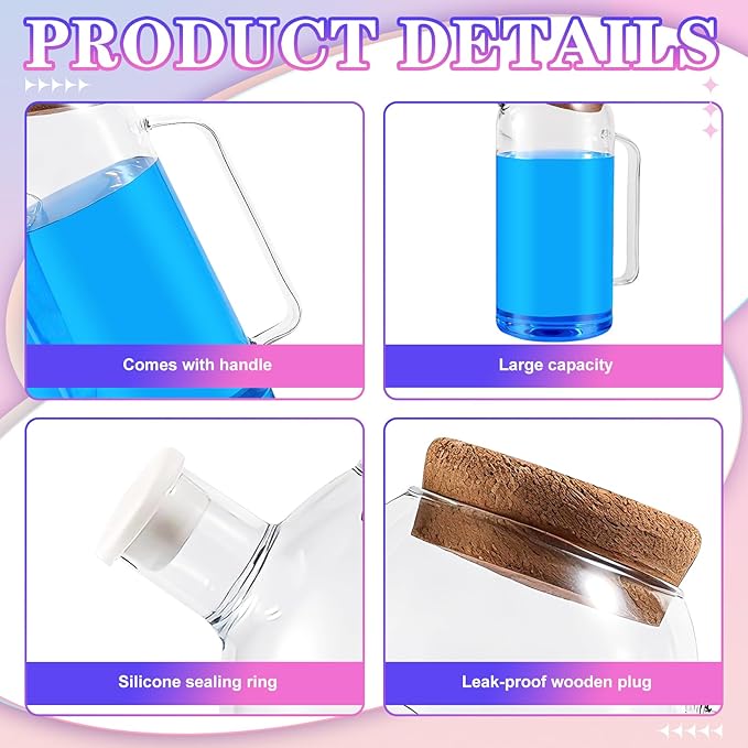 TLY 2 Pack Glass Laundry Detergent Dispenser with Tray,60oz Tilted Spout Laundry Soap Container for Laundry Room Organization Detergent Storage Containers for Powder