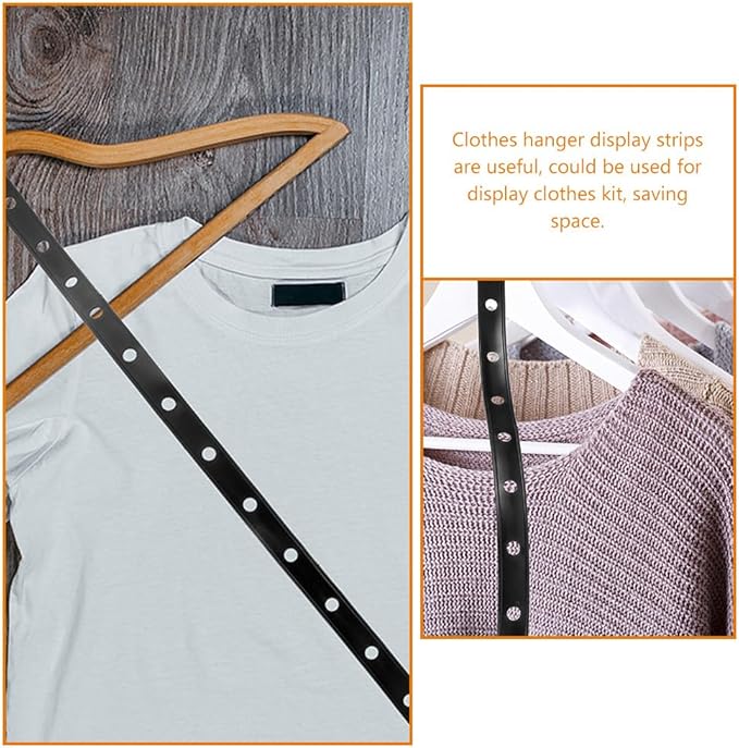 10pcs Hanger Connecting Strips Plastic Clothes Hanger Display Strips for Clothing Stores Easy Organization Space Saving Classic Design for Hanging Clothes