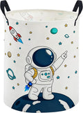 ESSME Kids Laundry Basket,Space Hamper Collapsible Canvas Waterproof Storage Bin foBoys, Cute Hamper,Gift Baskets(Astronaut)