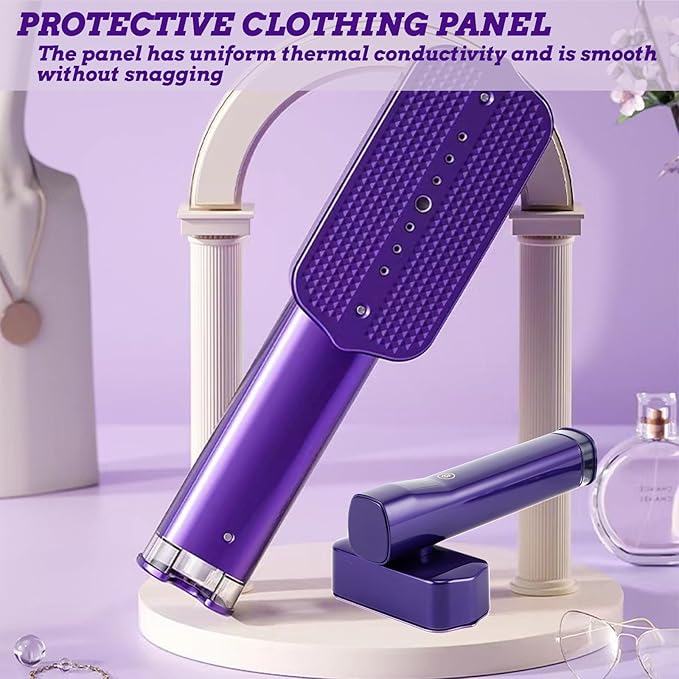 Compact Handheld Steamer, 30S Rapid Preheating 1200W Clothes Wrinkle Remover,100ml Large Water Tank Steam Iron, Capable of Removing Wrinkles on Fabrics, Clothes & Indoor Decorations (Purple)