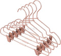 Metal Hangers Baby Clothes 12.5" Rose Gold Clips Hanger Children Kids Pants Hanger Display and Storage 10Pack