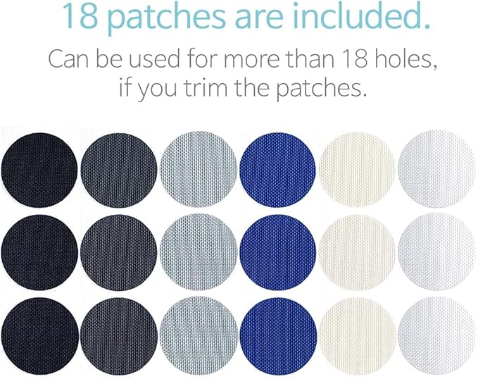 Circle Shape Shoe Hole Prevention Repair Patches/Inserts for 18 Holes (6 Colors)