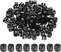 PATIKIL 300 Pcs Clothes Hanger Markers 2XL Fit Rod Garment Size Tag Hanger Clips Round Color Coding Label for Clothing, Black